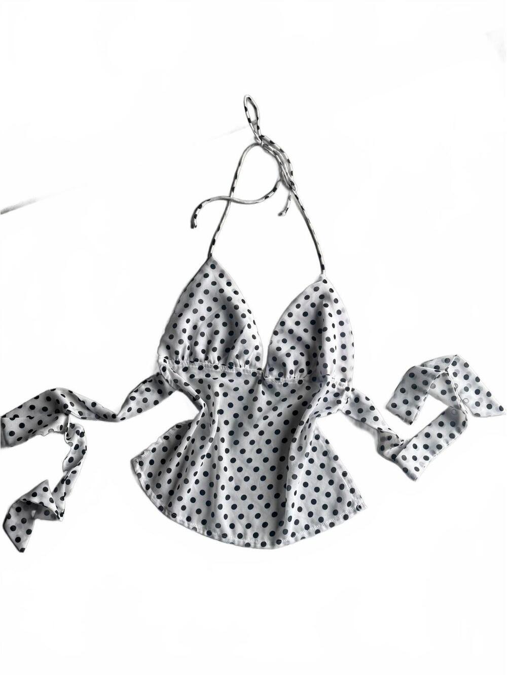 Polka dot going out top